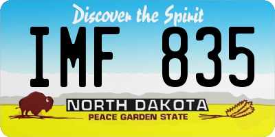 ND license plate IMF835
