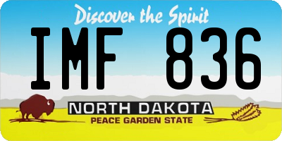 ND license plate IMF836