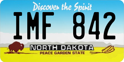 ND license plate IMF842