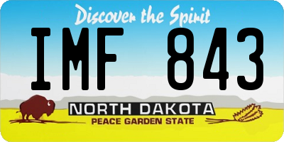 ND license plate IMF843