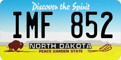 ND license plate IMF852