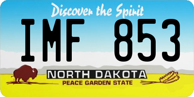 ND license plate IMF853
