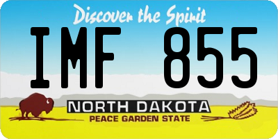 ND license plate IMF855