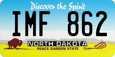 ND license plate IMF862