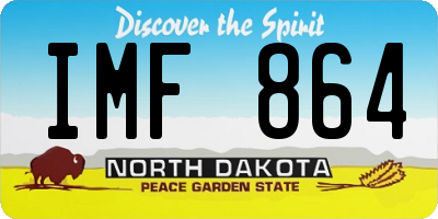 ND license plate IMF864