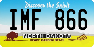 ND license plate IMF866