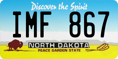 ND license plate IMF867