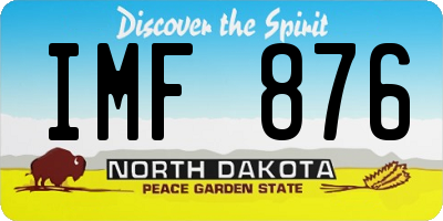 ND license plate IMF876