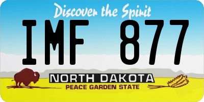 ND license plate IMF877