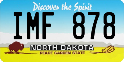 ND license plate IMF878