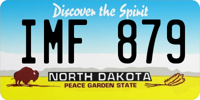 ND license plate IMF879