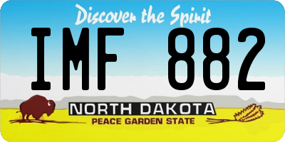 ND license plate IMF882