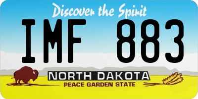 ND license plate IMF883