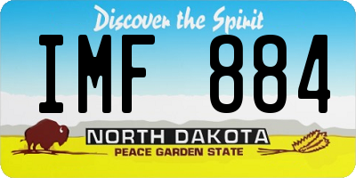 ND license plate IMF884