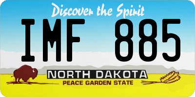 ND license plate IMF885