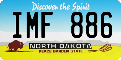 ND license plate IMF886