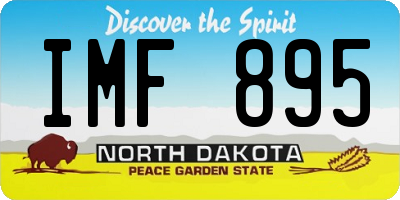 ND license plate IMF895