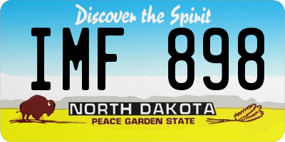 ND license plate IMF898
