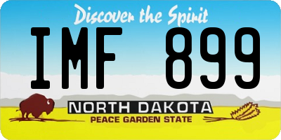 ND license plate IMF899
