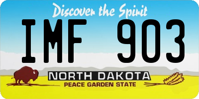 ND license plate IMF903