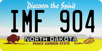 ND license plate IMF904
