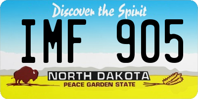 ND license plate IMF905