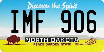 ND license plate IMF906