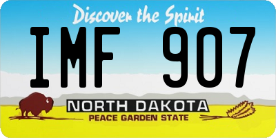 ND license plate IMF907