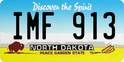 ND license plate IMF913