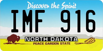 ND license plate IMF916