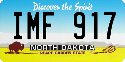 ND license plate IMF917