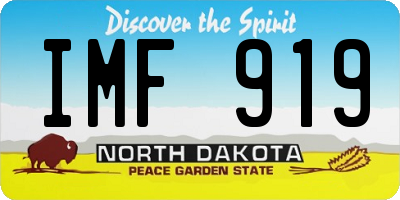 ND license plate IMF919