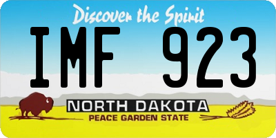 ND license plate IMF923