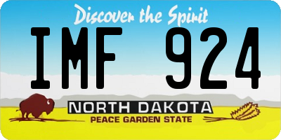 ND license plate IMF924
