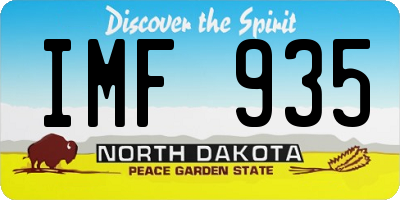 ND license plate IMF935