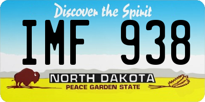 ND license plate IMF938