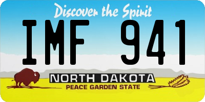 ND license plate IMF941