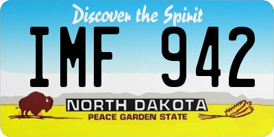 ND license plate IMF942