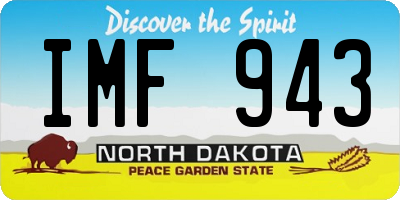 ND license plate IMF943