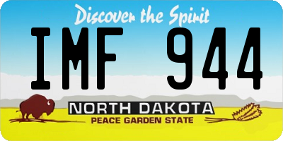 ND license plate IMF944