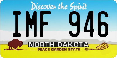 ND license plate IMF946