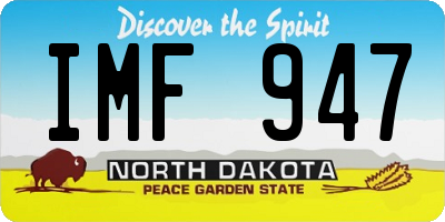 ND license plate IMF947