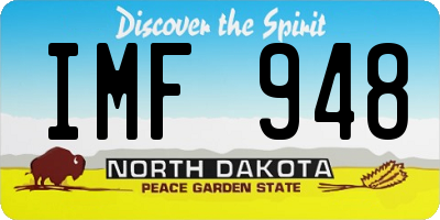 ND license plate IMF948
