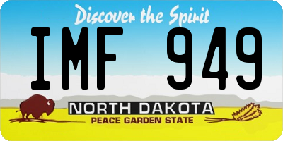 ND license plate IMF949