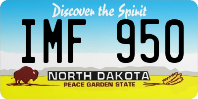 ND license plate IMF950
