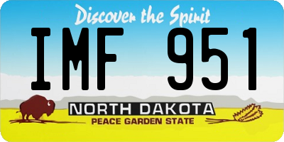 ND license plate IMF951