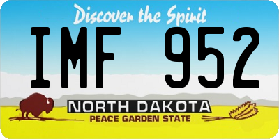 ND license plate IMF952