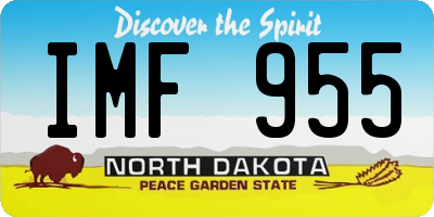 ND license plate IMF955