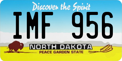 ND license plate IMF956