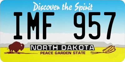 ND license plate IMF957